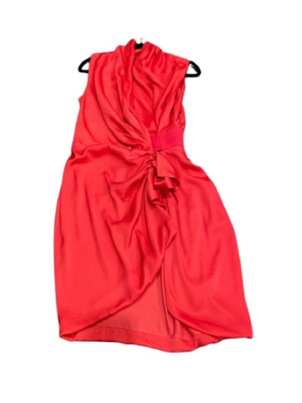 All Saints Pink Sleeveless Draped Cocktail Dress